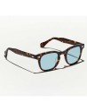 Occhiali da sole Moscot Gelt Tortoise blue lenses | Ottica Ricci Shop Online