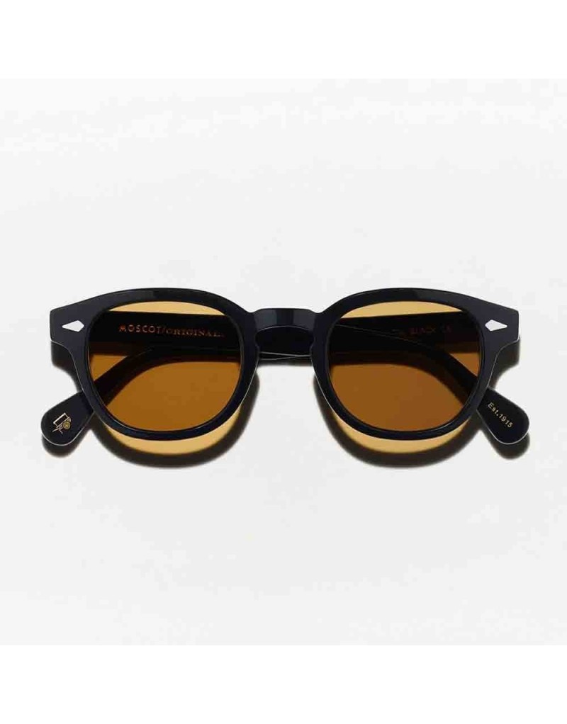 OCCHIALI DA SOLE MOSCOT LEMTOSH BASE 2 BLACK AMBER TINT CALIBRO 49