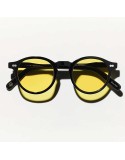 MOSCOT MILTZEN SUN BLACK MELLOW YELLOW 49