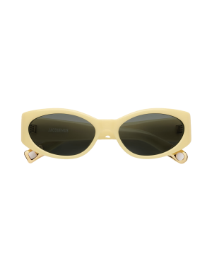 Compra gli occhiali da Sole Jacquemus Ovalo Yellow online da Ottica Ricci