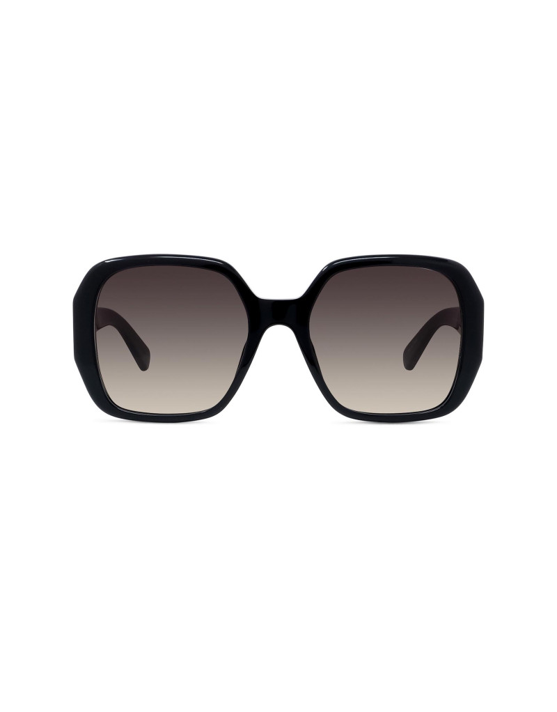 S Wave Black Geometric Sunglasses