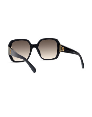 S Wave Black Geometric Sunglasses