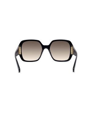 S Wave Black Geometric Sunglasses