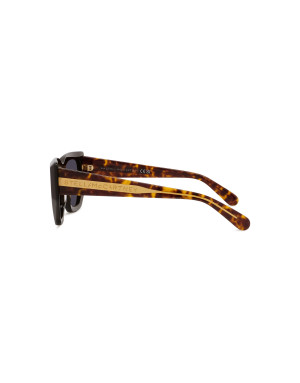 Edge Havana Geometric Sunglasses