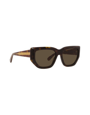 Edge Havana Geometric Sunglasses