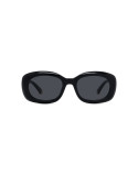 Medallion Black Oval Sunglasses