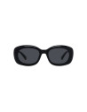 Medallion Black Oval Sunglasses