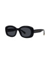 Medallion Black Oval Sunglasses