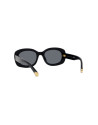 Medallion Black Oval Sunglasses