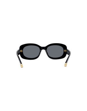 Medallion Black Oval Sunglasses