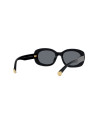 Medallion Black Oval Sunglasses