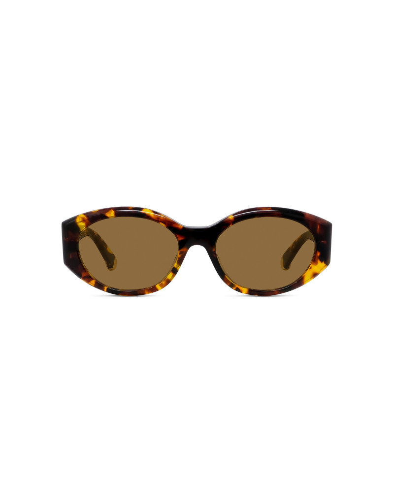 Medallion Havana Oval Sunglasses