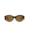 Medallion Havana Oval Sunglasses