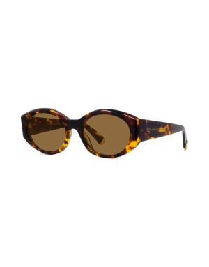 Medallion Havana Oval Sunglasses