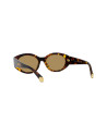 Medallion Havana Oval Sunglasses