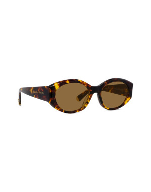 Medallion Havana Oval Sunglasses