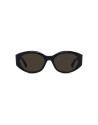 Medallion Black Oval Sunglasses