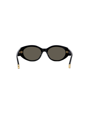 Medallion Black Oval Sunglasses