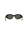 Medallion Black Oval Sunglasses