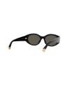 Medallion Black Oval Sunglasses