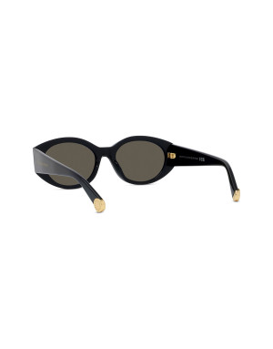 Medallion Black Oval Sunglasses