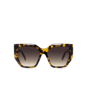 Edge Havana Geometric Sunglasses