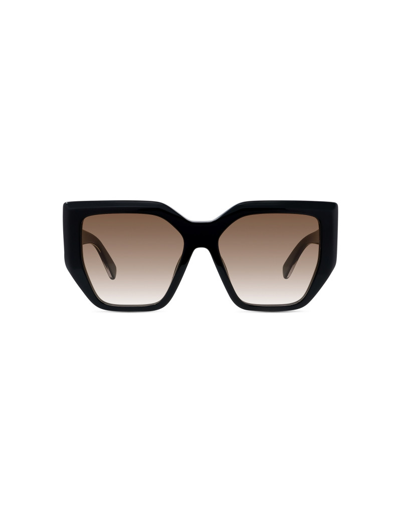 Edge Black Geometric Sunglasses